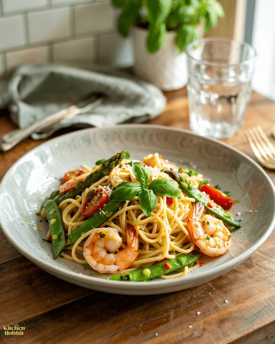 shrimp pasta primavera