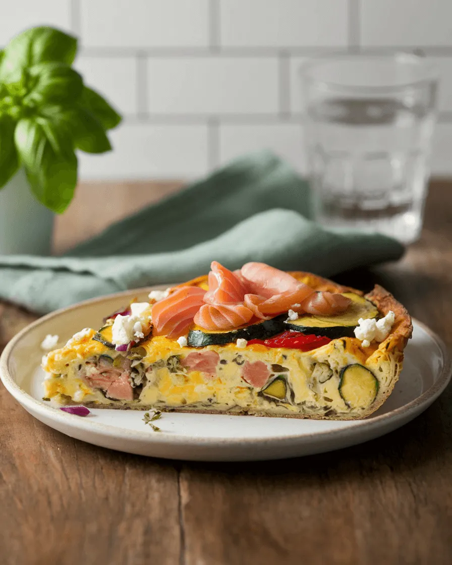 Smoked Salmon and Roasted Vegetable Frittata